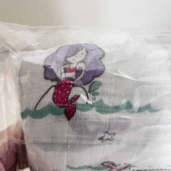 Aden + Anais Abby Lane Splash Mermaid Swaddle Blanket in a Bag Muslin Cotton NWT - Picture 11 of 11